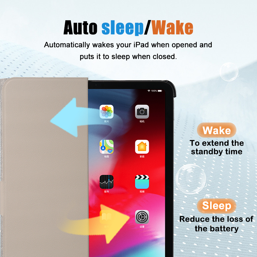 360 Degree Rotation Tablet Case for iPad Pro10.5” 2017 with Auto Sleep Function